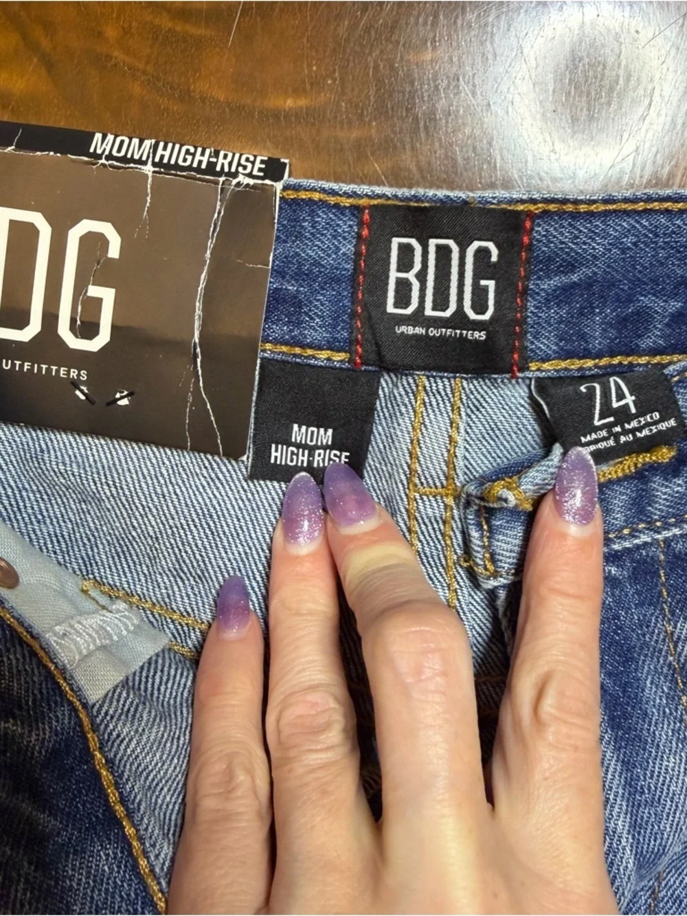 NWT BDG Urban Outfitters Mom High-Rise Denim Shorts Size 24